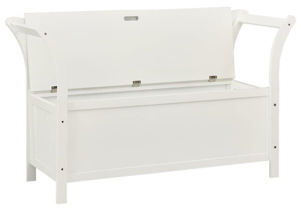 Fehér tömör fenyőfa pad 107 x 45 x 75,5 cm