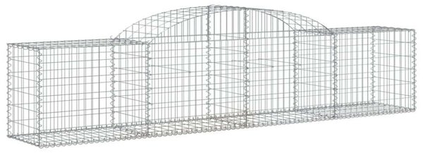 VidaXL 30 db íves horganyzott vas gabion kosár 300x50x60/80 cm
