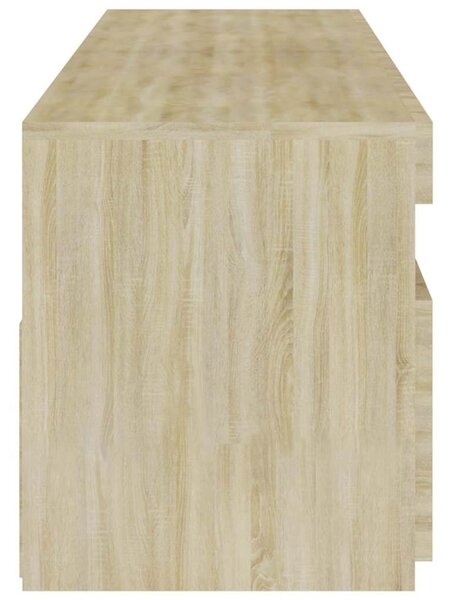 2 db sonoma tölgy színű TV-szekrény LED-ekkel 75 x 35 x 40 cm