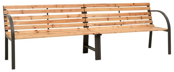 Tömör fenyőfa kerti ikerpad 225 cm