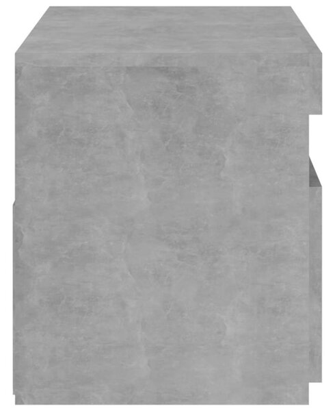 Betonszürke TV-szekrény LED-világítással 75 x 35 x 40 cm