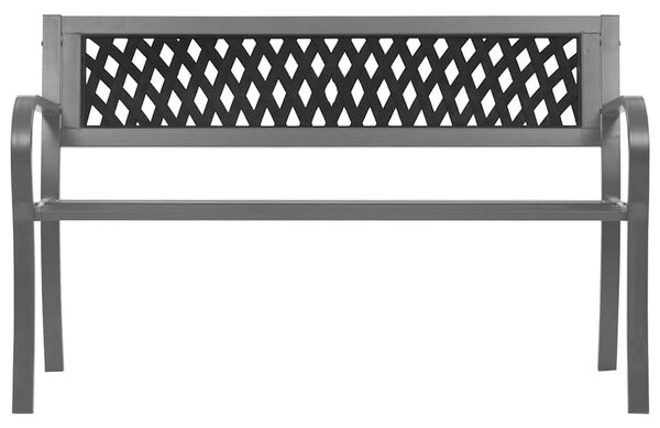 VidaXL fekete acél kerti pad 120 cm