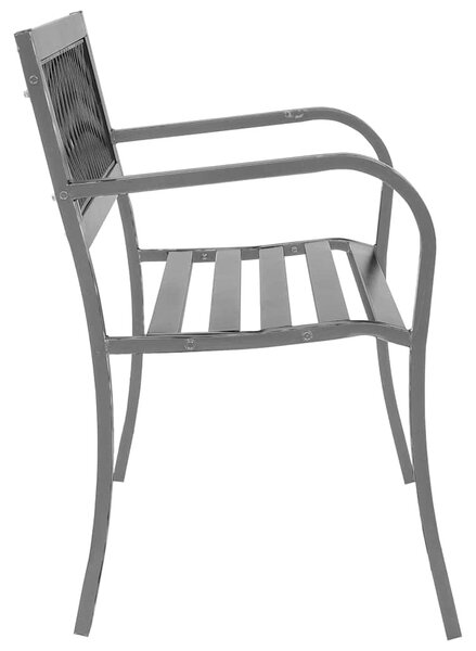 VidaXL fekete acél kerti pad 120 cm