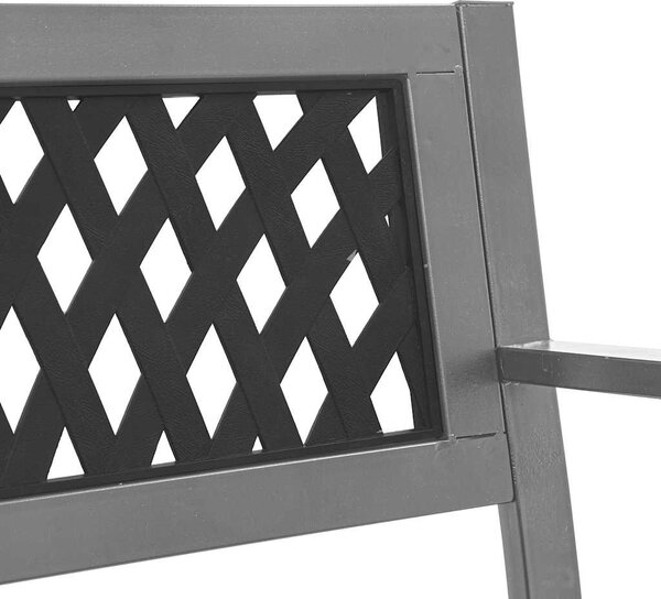 VidaXL fekete acél kerti pad 120 cm
