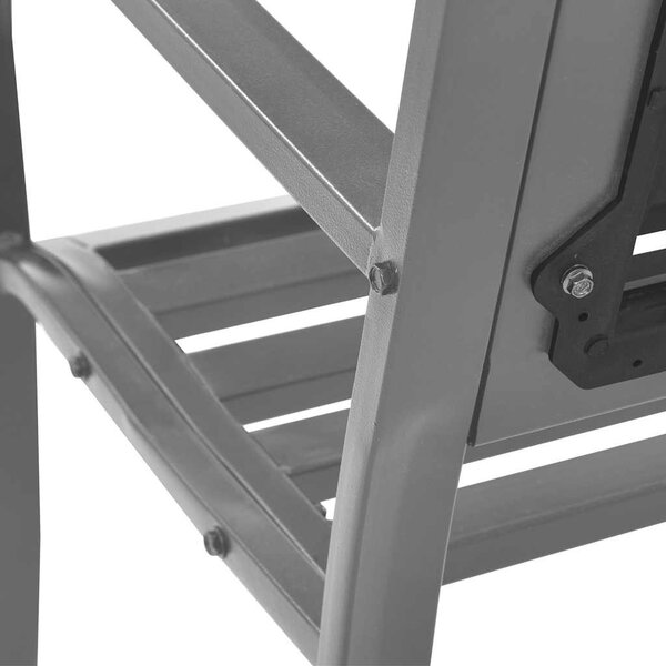 VidaXL fekete acél kerti pad 120 cm