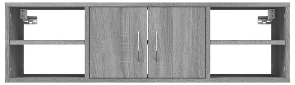 Szürke sonoma színű szerelt fa fali polc 102 x 30 x 29 cm