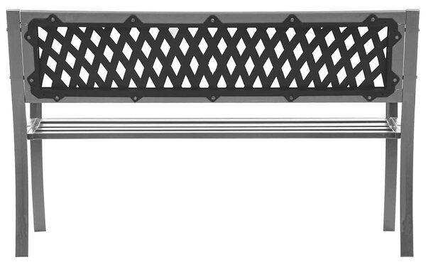 VidaXL fekete acél kerti pad 120 cm