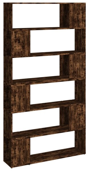 Füstös tölgy színű térelválasztó könyvszekrény 100x24x188 cm