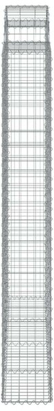 VidaXL Gabion Kosár Kerti Fal - 4 db - 200x30x220/240 cm