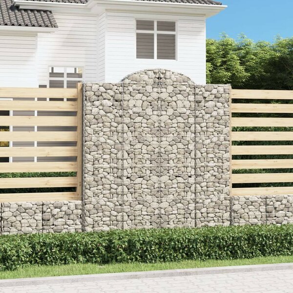 VidaXL Gabion Kosár Kerti Fal - 4 db - 200x30x220/240 cm