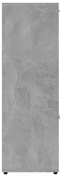 Betonszürke szerelt fa könyvszekrény 90 x 30 x 90 cm