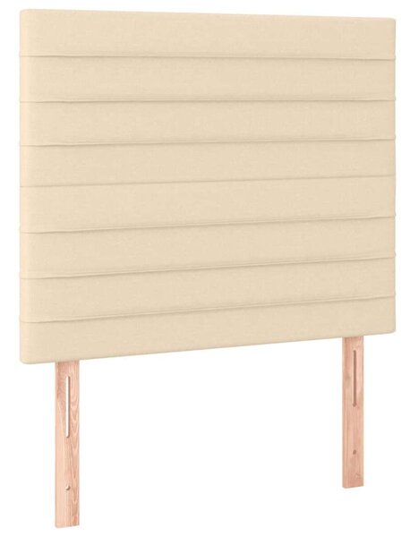 VidaXL Krémszínű Ágy 90x190 cm - Zsebrugós Matraccal és Lábzsámmal