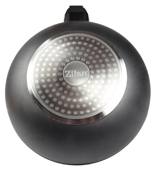 Zilan ZLN3345 wok serpenyő, 28 cm, tapadásmentes gránit belső bevonat, indukciós alj