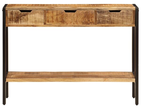 3 fiókos tömör mangófa tálalóasztal 110 x 35 x 75 cm