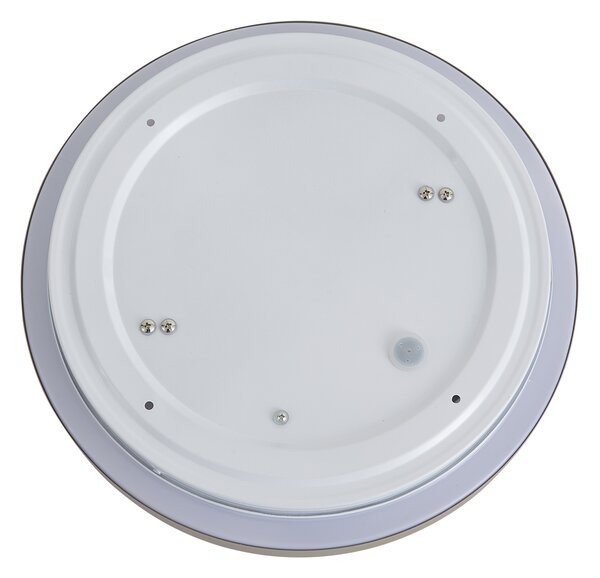 Modern mennyezeti lámpa taupe és fehér 34 cm 2-lámpás IP44 - Walden