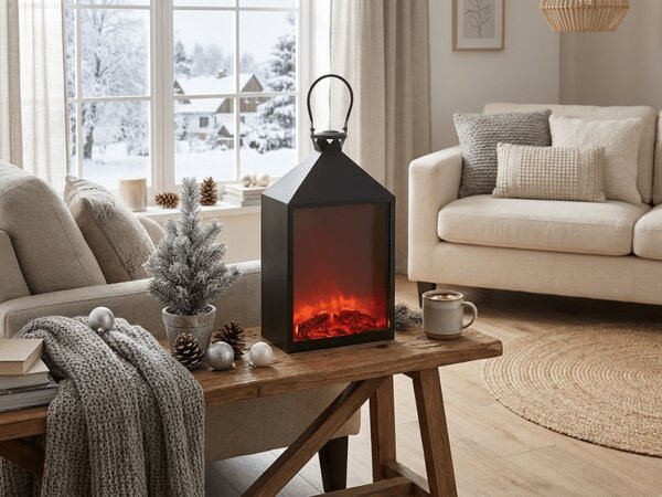 LED dekorációs lámpás COZY WARM 55x30 cm, fekete