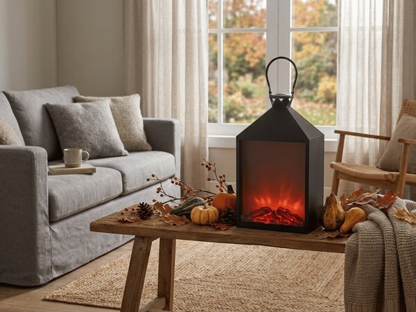 LED dekorációs lámpás COZY WARM 55x30 cm, fekete