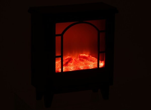 LED dekorációs kandalló COZY WARM 40x35 cm, fekete