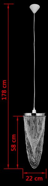 Függő csillár 22 x 58 cm