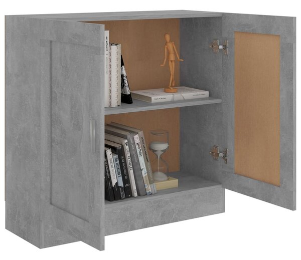 Betonszürke szerelt fa könyvszekrény 82,5 x 30,5 x 80 cm