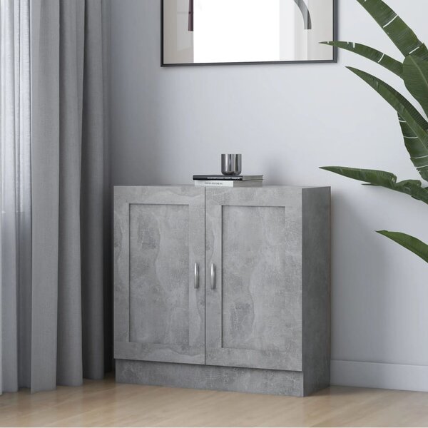 Betonszürke szerelt fa könyvszekrény 82,5 x 30,5 x 80 cm