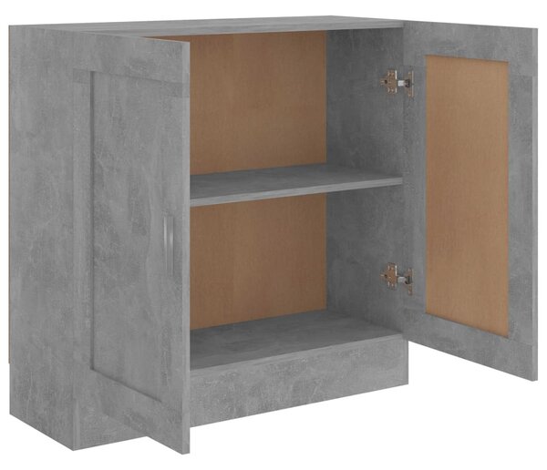 Betonszürke szerelt fa könyvszekrény 82,5 x 30,5 x 80 cm