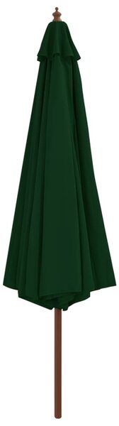 Zöld kültéri napernyő farúddal 350 cm