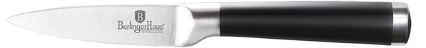 Black Silver Rozsdamentes Acél Gyümölcs- és Zöldséghámozó Kés, Soft Touch Nyéllel, 9 cm