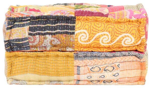 VidaXL Foltvarrott Pamut Puff - 60x70x36 cm