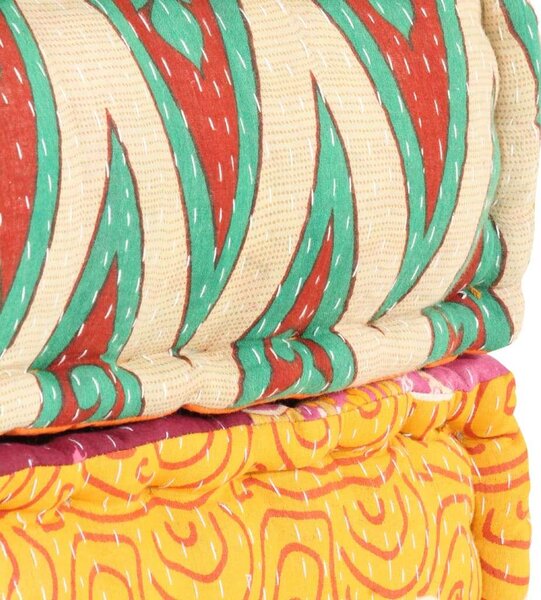 VidaXL Foltvarrott Pamut Puff - 60x70x36 cm