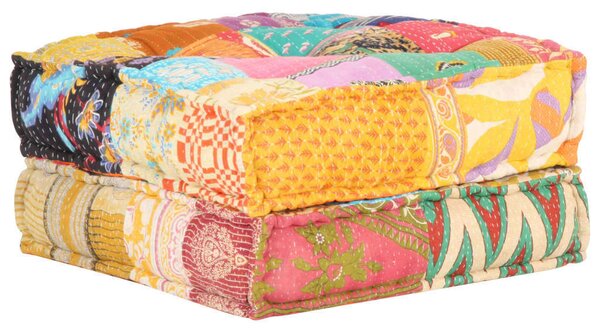 VidaXL Foltvarrott Pamut Puff - 60x70x36 cm