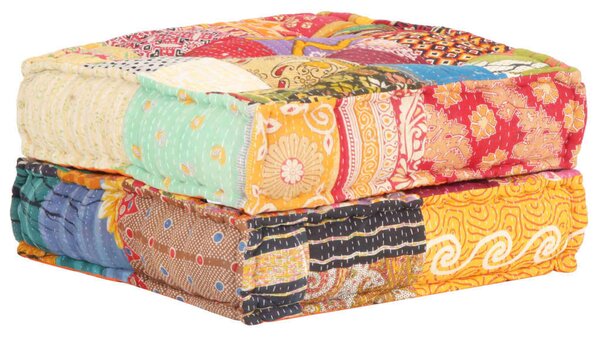 VidaXL Foltvarrott Pamut Puff - 60x70x36 cm