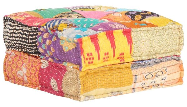 VidaXL Foltvarrott Pamut Puff - 60x70x36 cm