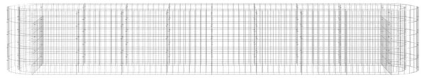 Horganyzott vas gabion magaságyás 330 x 50 x 50 cm