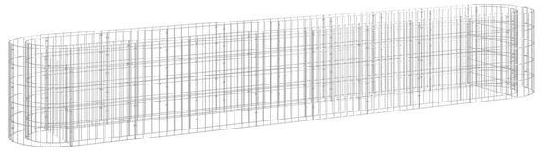 Horganyzott vas gabion magaságyás 330 x 50 x 50 cm