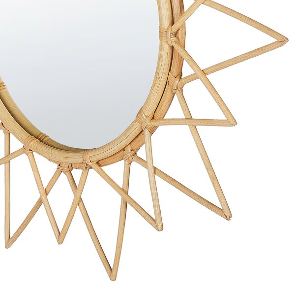 Falitükör AROEK 61 cm 61 cm Rattan Természetes