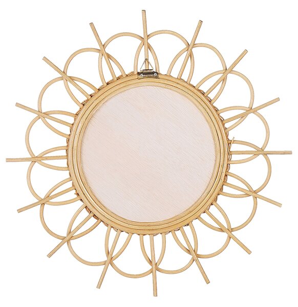 Falitükör TELAKIA 60 cm 60 cm Rattan Természetes