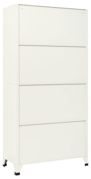 Szürke-kék acél zárható szekrény 90 x 40 x 180 cm