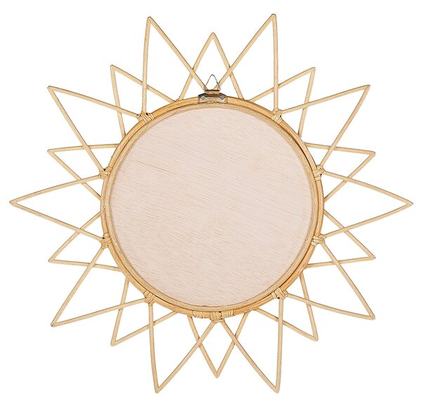 Falitükör AROEK 61 cm 61 cm Rattan Természetes