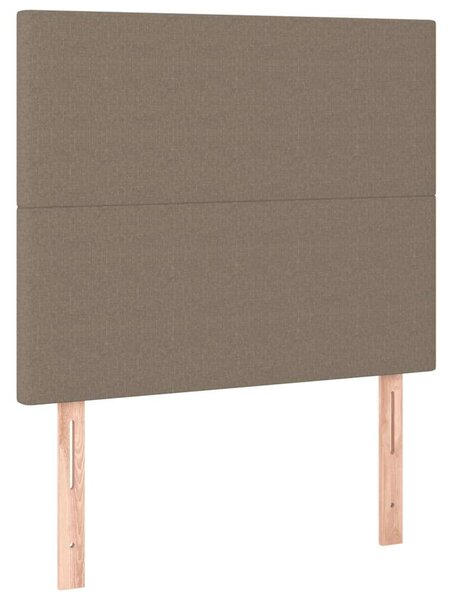 VidaXL tópszínű szövet ágykeret fejtámlával 90 x 200 cm