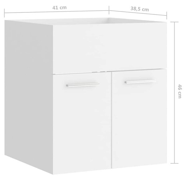 VidaXL Fehér Fürdőszoba Bútorszett - 3 részes