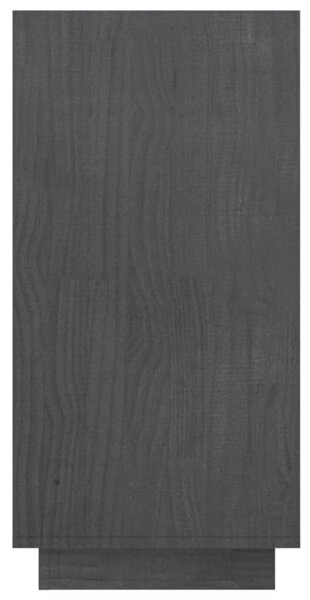 Szürke tömör fenyőfa könyvszekrény 80 x 35 x 71 cm