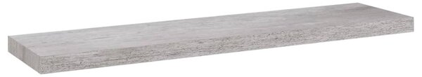 4 db betonszürke MDF lebegő fali polc 90 x 23,5 x 3,8 cm