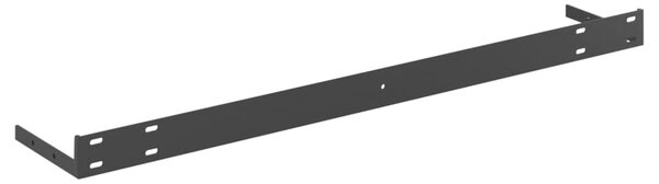 2 db tölgyszínű és fehér MDF lebegő fali polc 80x23,5x3,8 cm
