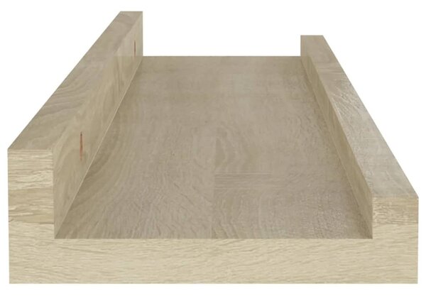 2 db sonoma tölgyfa fali polc 40 x 9 x 3 cm