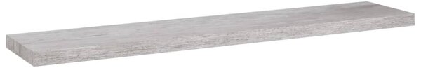 Betonszürke MDF lebegő fali polc 120 x 23,5 x 3,8 cm