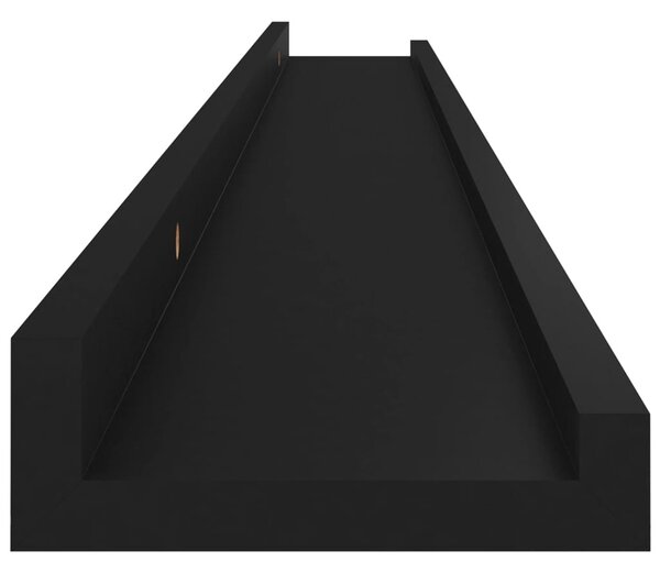 4 db fekete fali polc 100 x 9 x 3 cm