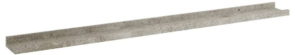 2 db betonszürke fali polc 100 x 9 x 3 cm