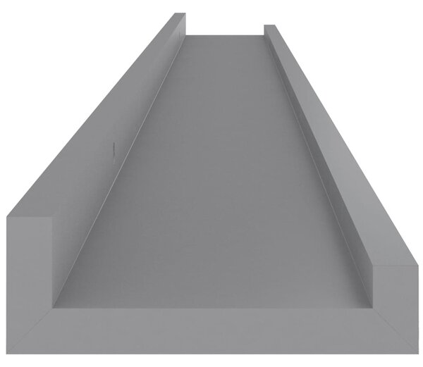 2 db szürke fali polc 100 x 9 x 3 cm
