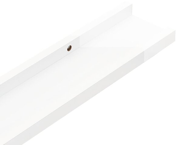2 db magasfényű fehér fali polc 100 x 9 x 3 cm